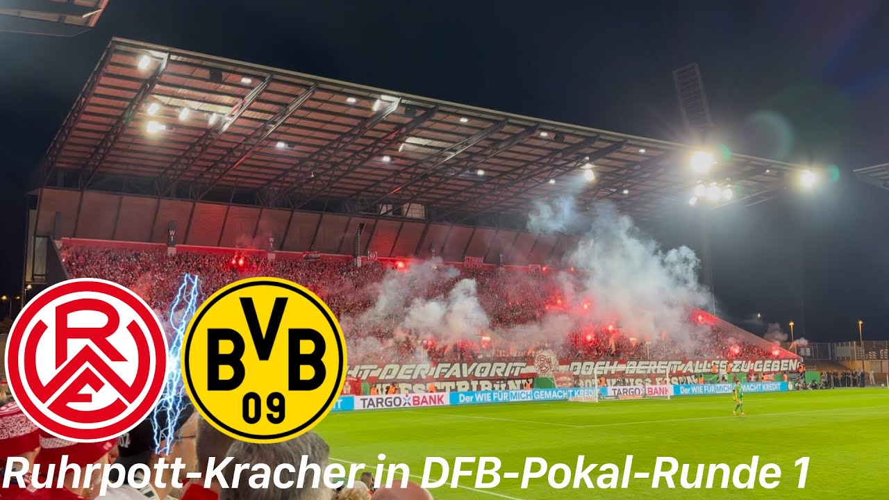 Rot-Weiss Essen - Borussia Dortmund | große Pyroshow & starker RWE Kampf im Ruhrpott-Duell 