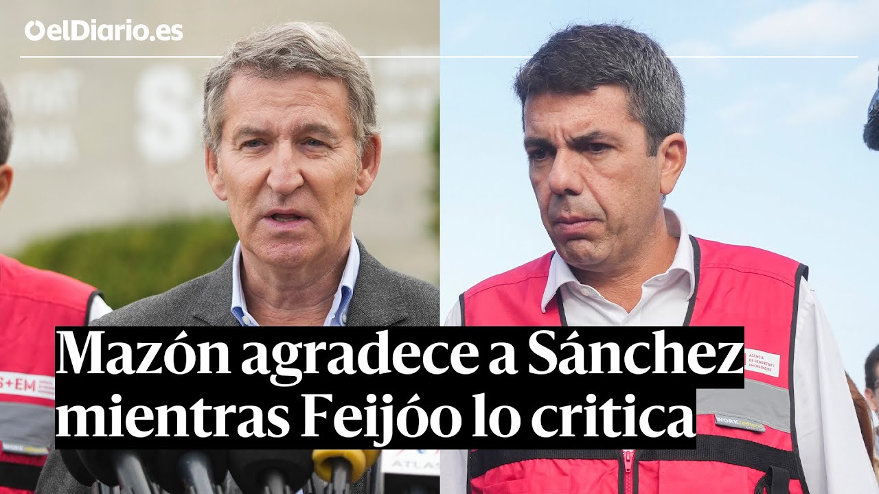 MAZÓN contradice a FEIJÓO y agradece a SÁNCHEZ la coordinación por la DANA