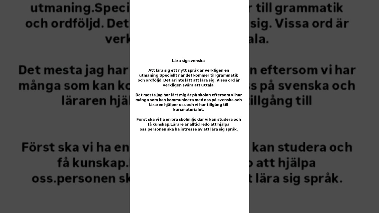 l&auml;ra sig Svenska