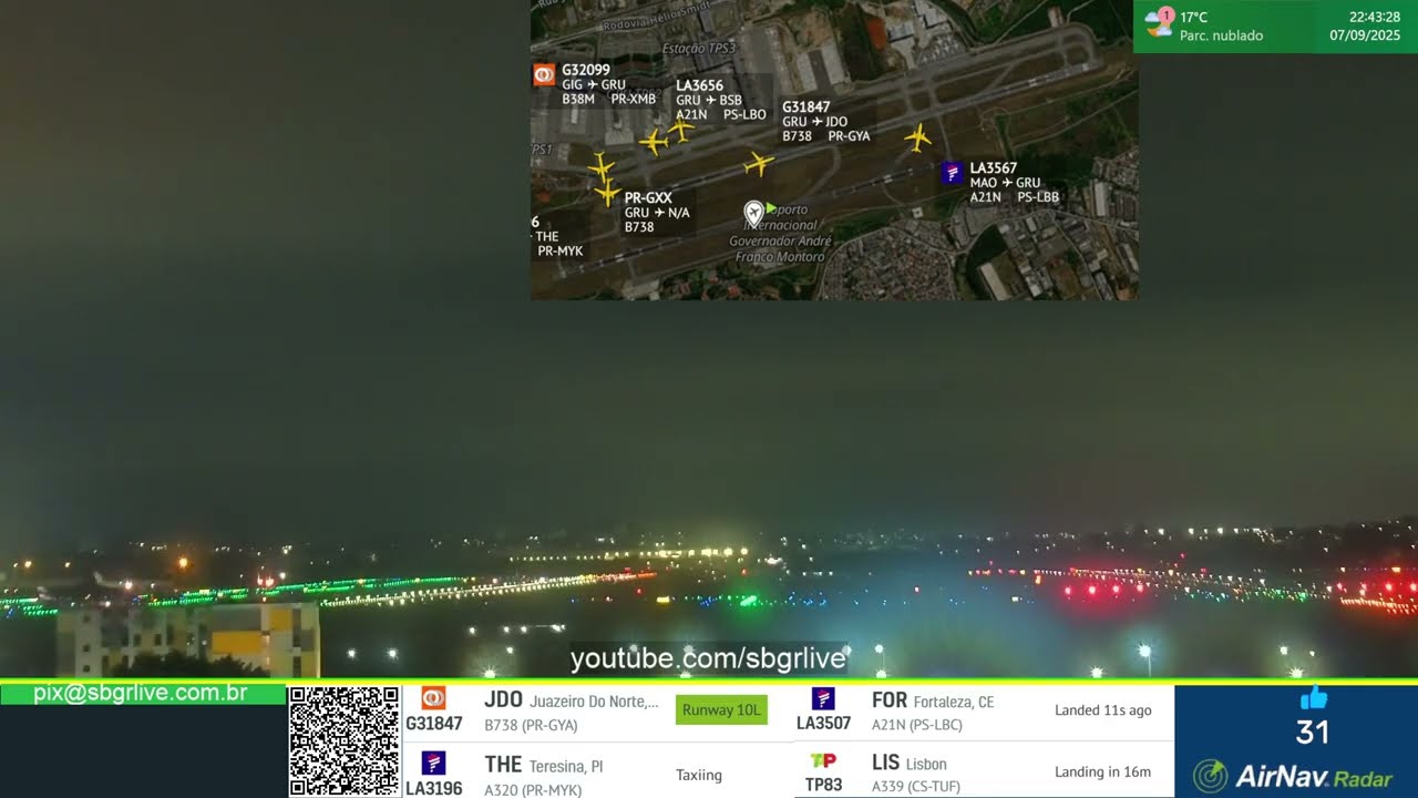 Live transmitida em 07/09/2025 noite