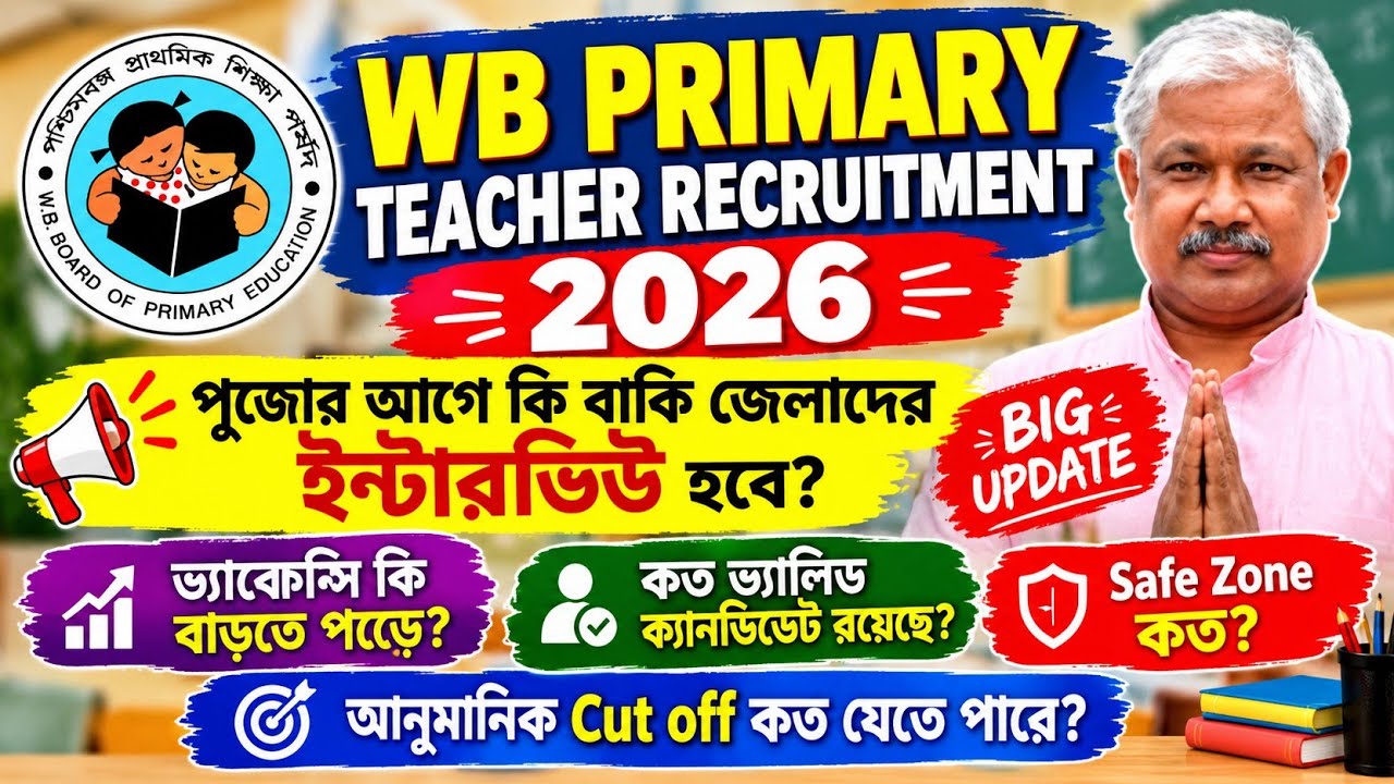 2025 প্রাইমারি টেটের safe score কত/কবে থেকে বাকি ইন্টারভিউ হবে/ইন্টারভিউ কে বা নতুন করে হতে পারে