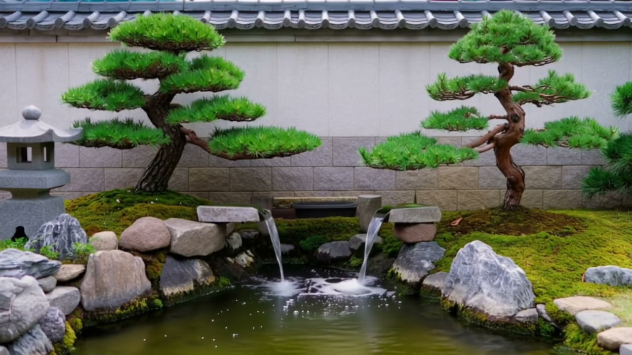 Japanese Garden Waterfall & Bird Sounds for Focus & Relax | 3 Hours | Calm Nature Ambience.