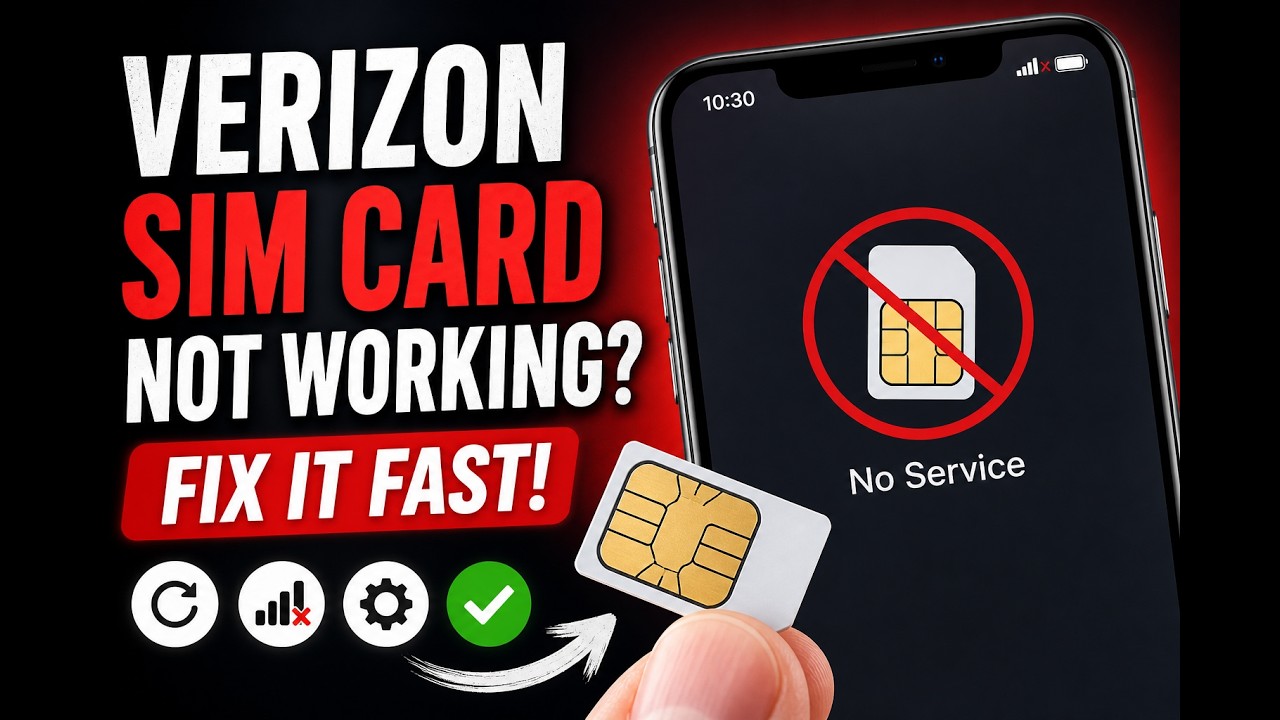 Verizon SIM Card Not Working? Fix It Fast (No Service / No SIM Fix)