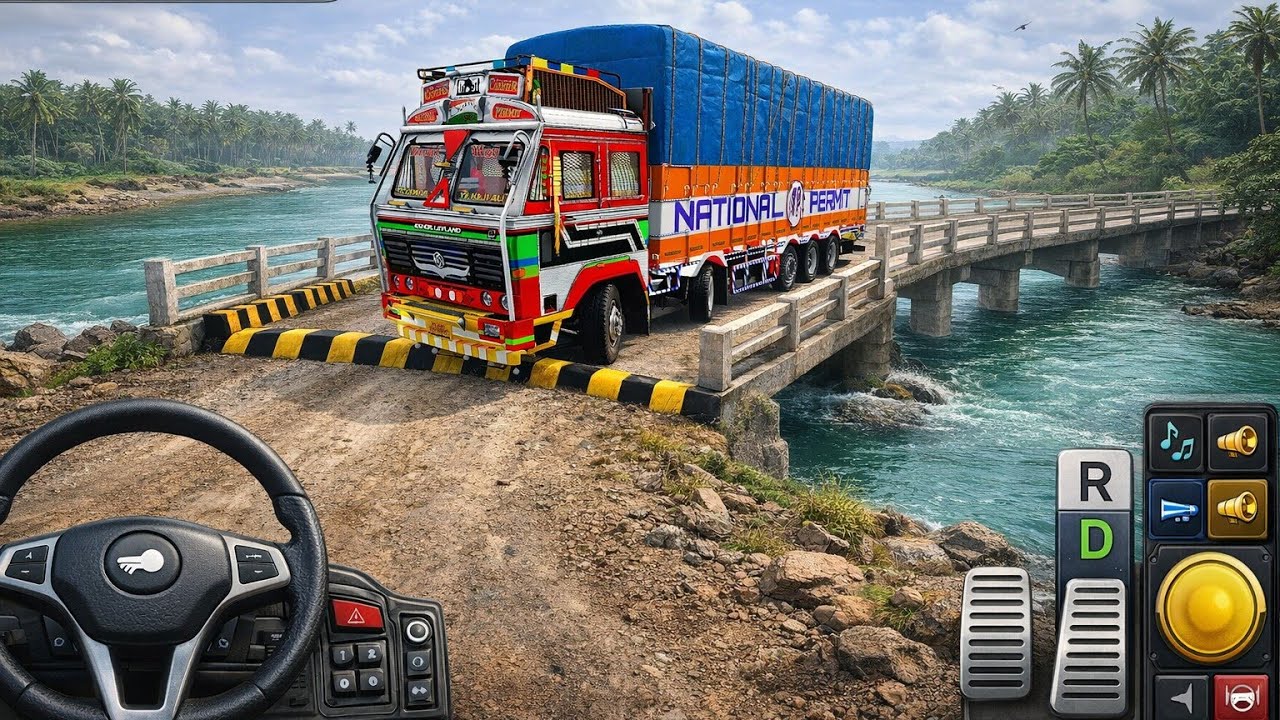 🔥 Ashok Leyland Heavy Load Lorry | Crazy Speed Breaker Offroad Map 😱 BUSSID | Android Gameplay 