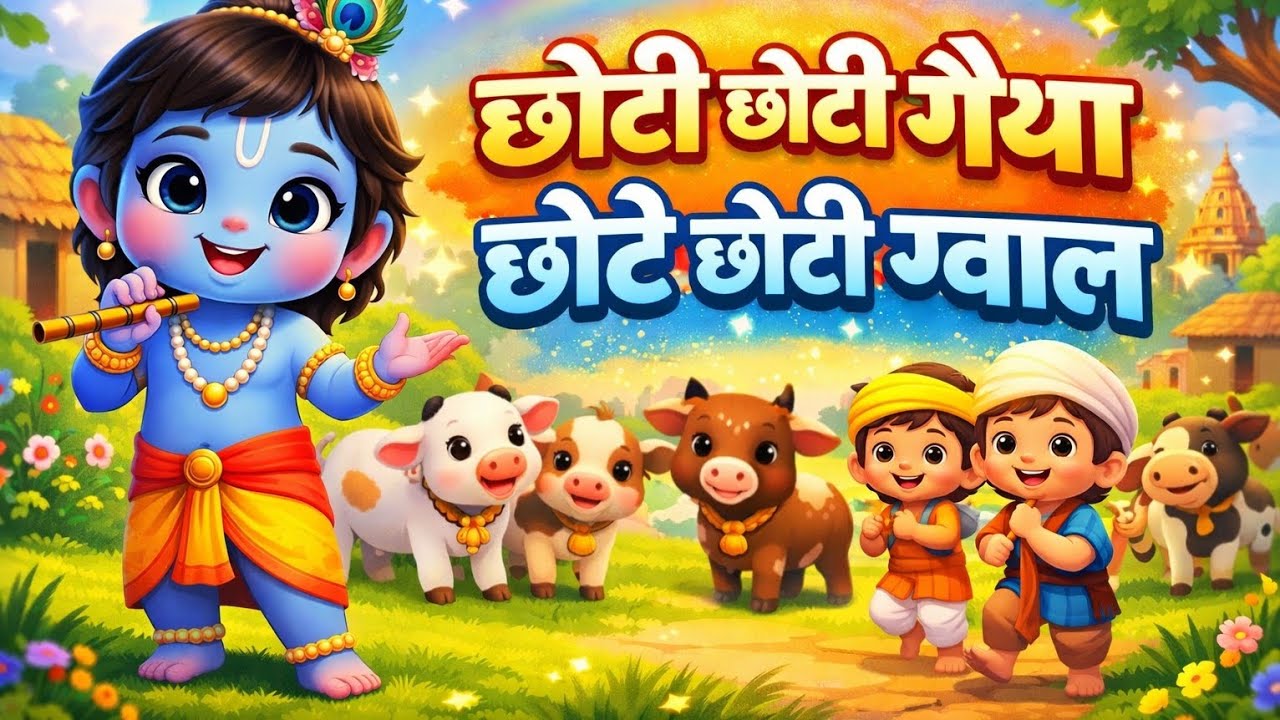 छोटी छोटी गैया - Choti Choti Gaiya Chote Chote Gwal | Krishna Bal Leela | Little Krishna Song 