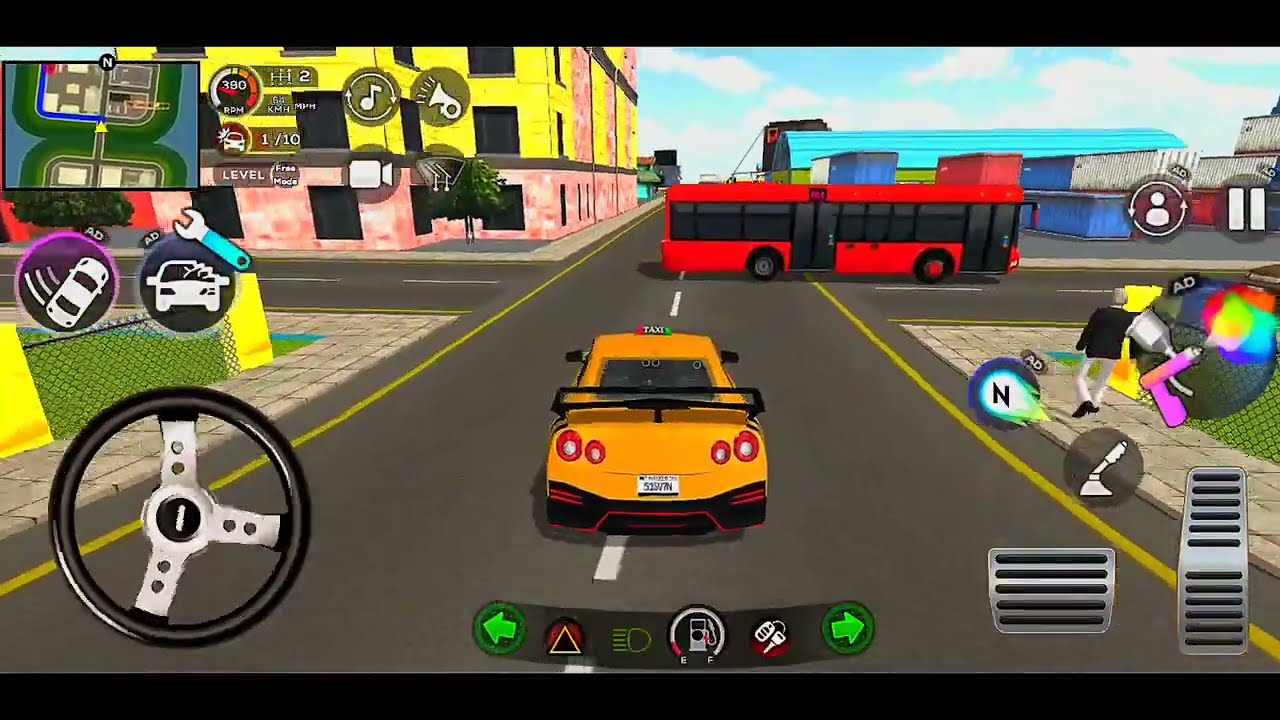 US Taxi Car simulator android gameplay , taxi game , taxi sim driving game , taxi parking game