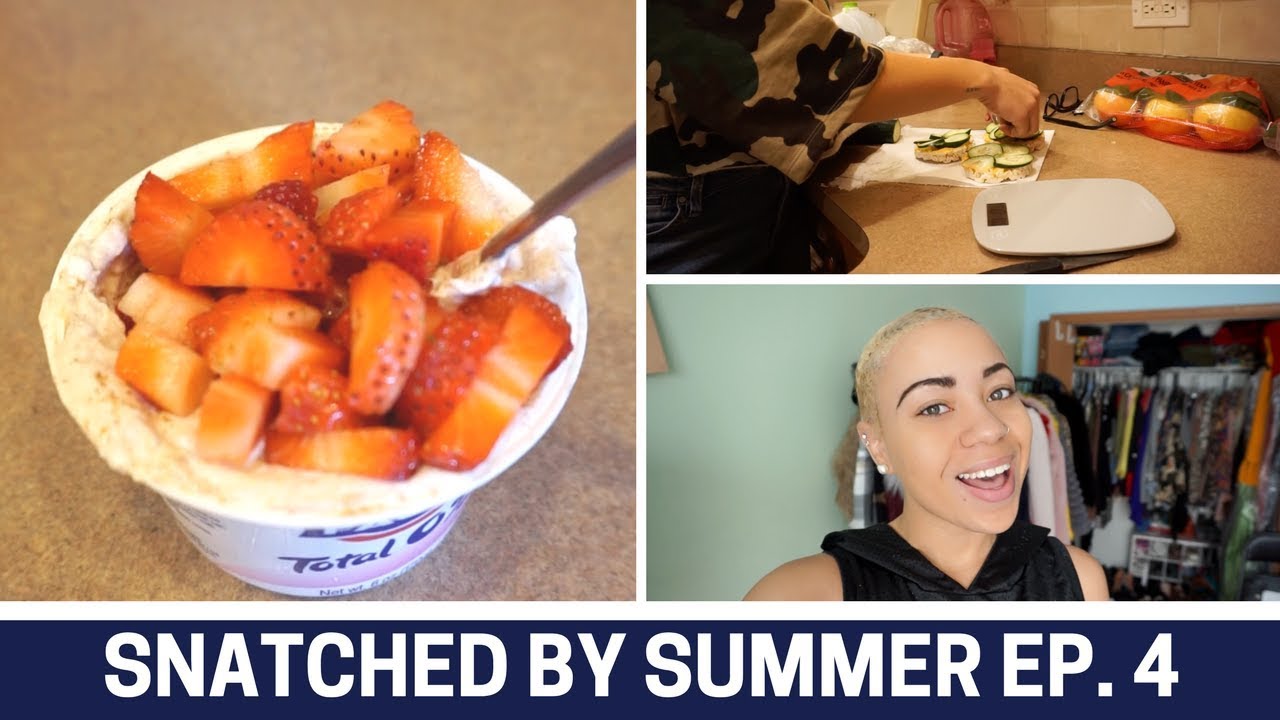 What I eat in a day for weight loss + healthy snacks | Snatched by Summer Ep. 4