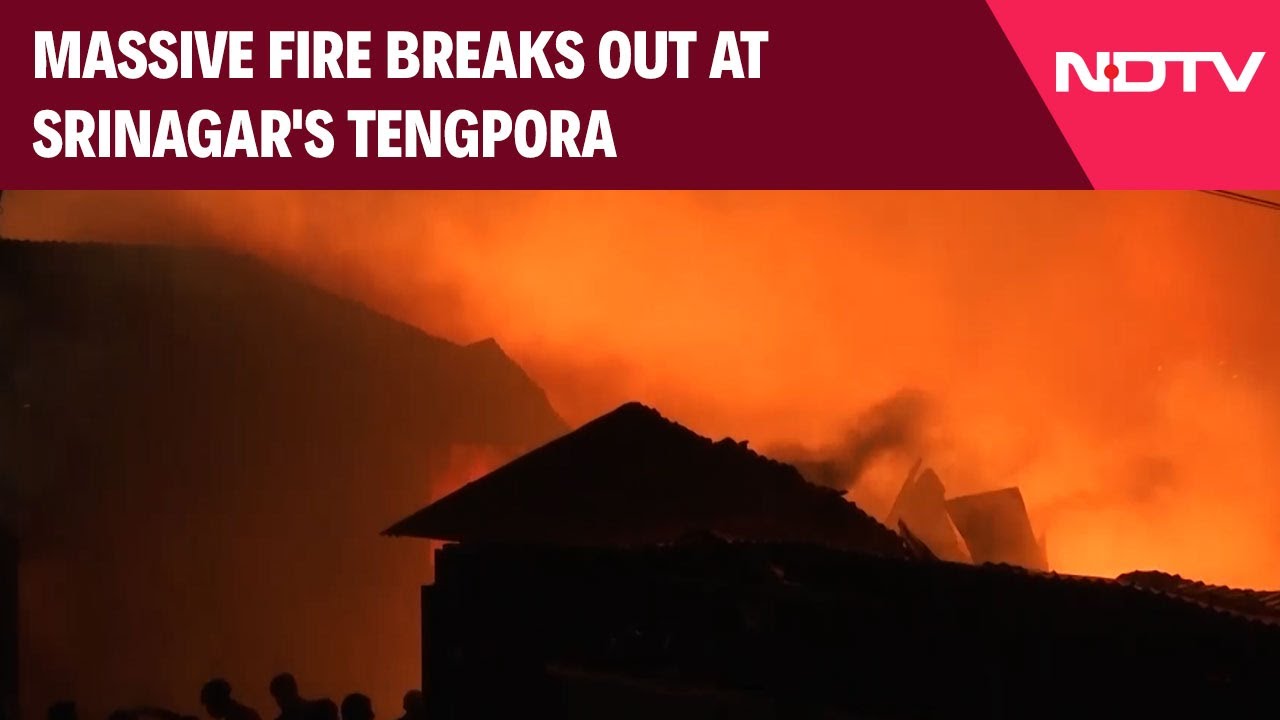 Kashmir News | Massive Fire Breaks Out At Srinagar's Tengpora, Firefighting Operations Underway