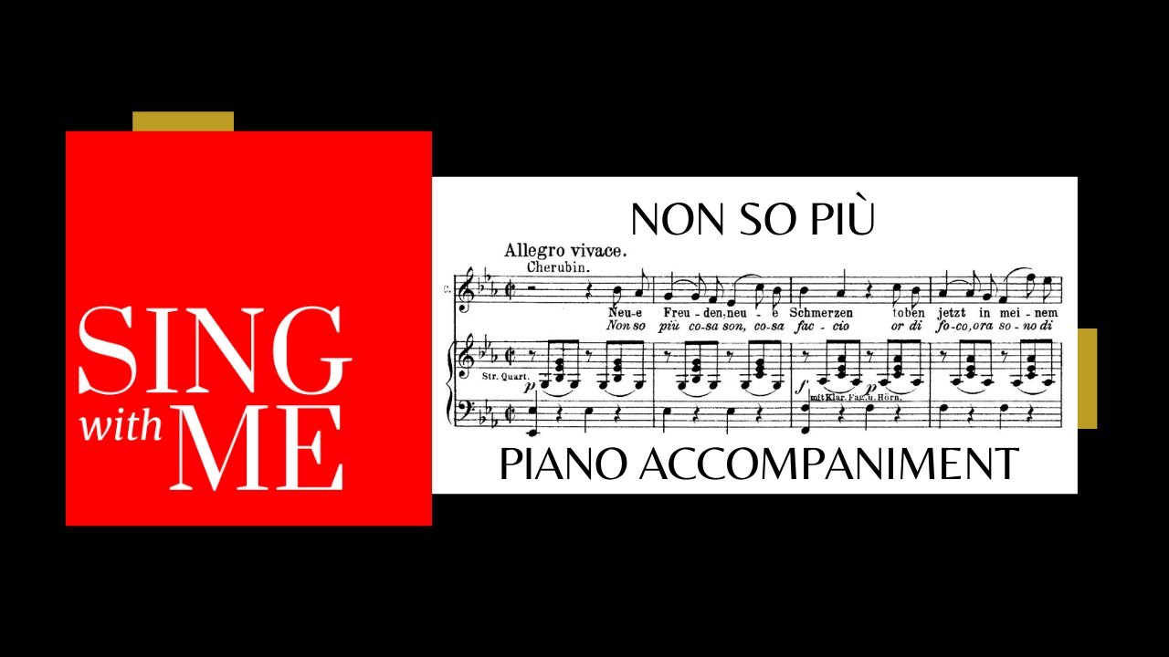 Non so piu - Accompaniment - Mozart