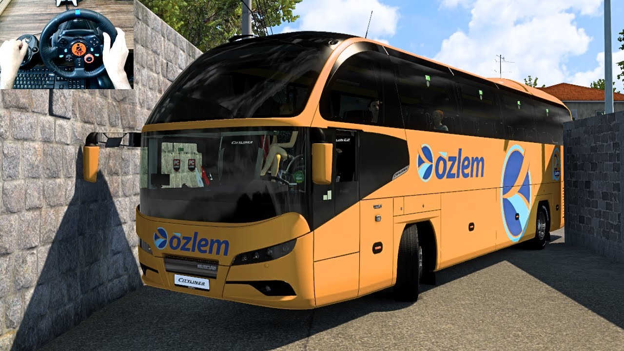 Smoothest Bus Driving Through Narrow Roads of Greece | #ets2 | Logitech G29 Steering Wheel