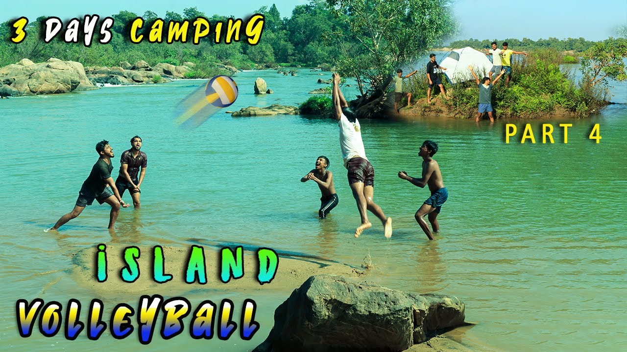 3 DAYS Group Camping and Fishing on an ISLAND (PART 4) | We Played Football and Volleyball on Island