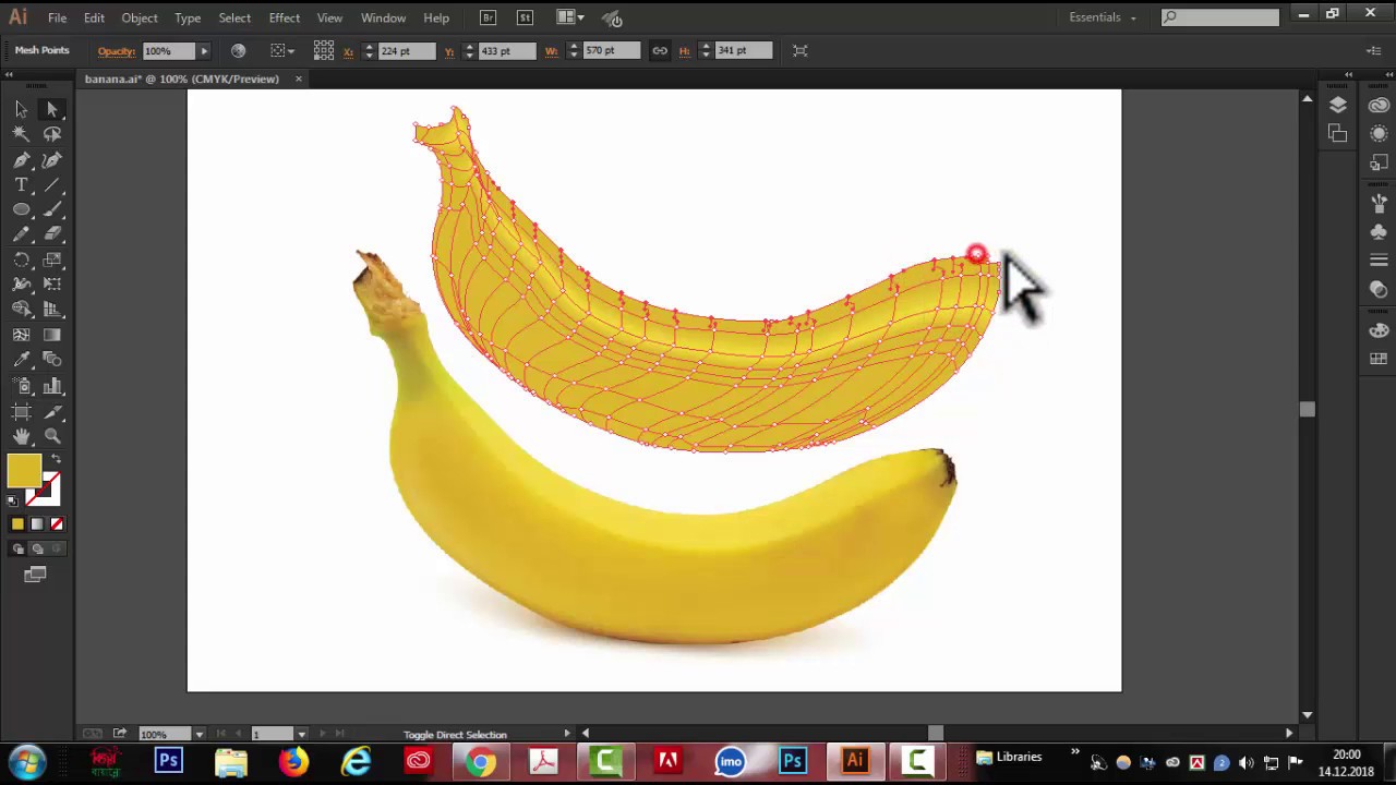 Illustrator tutorial । Mesh Tool । Illustrator Mesh Tool Bangla tutorial#57