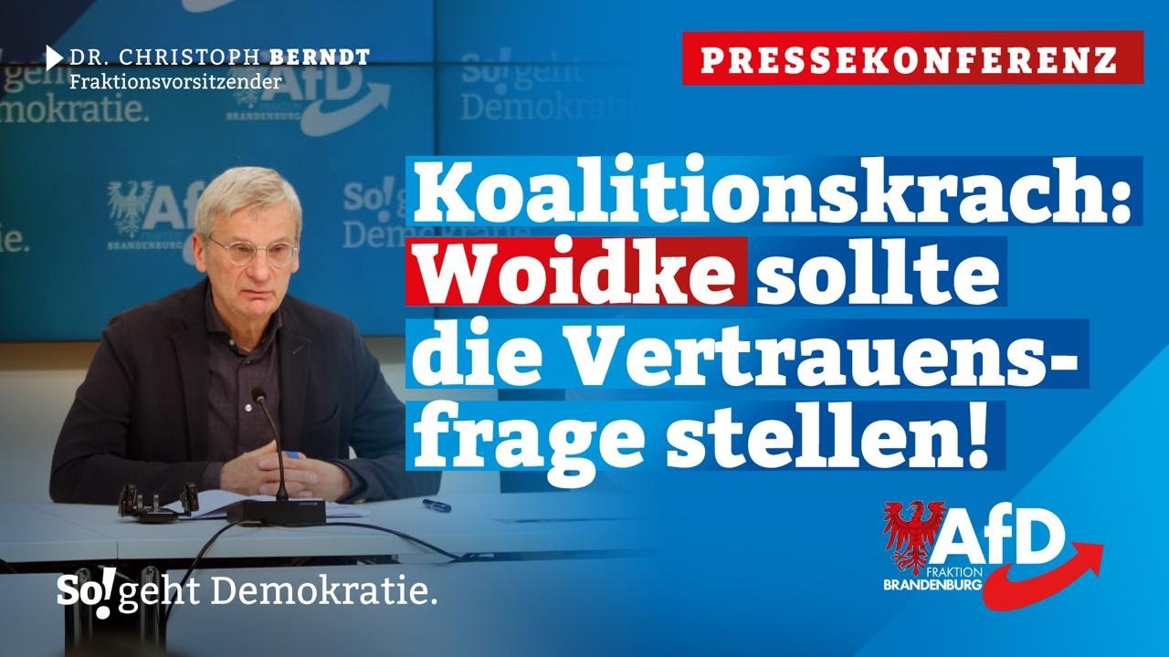 Woidke sollte die Vertrauensfrage stellen ❗