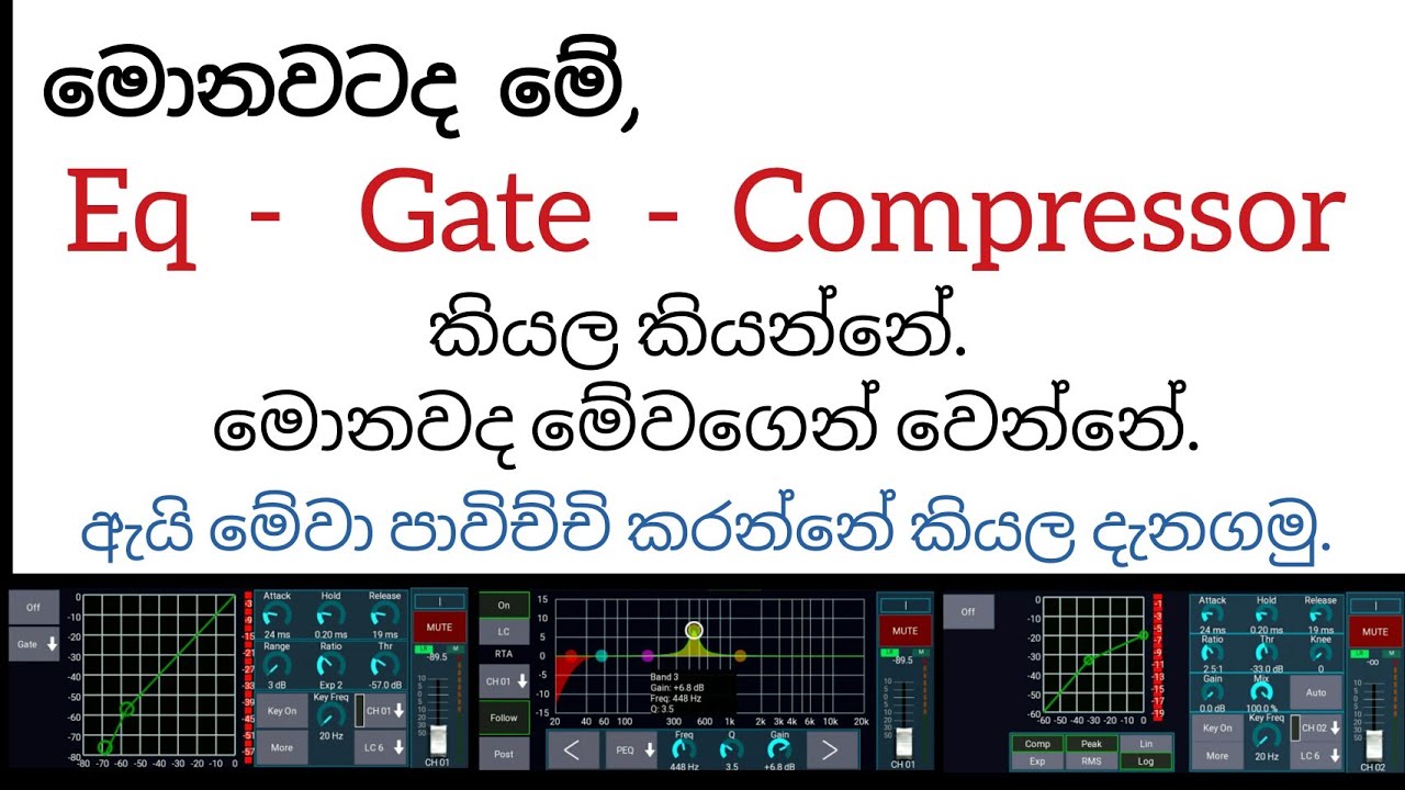 What is Equalization? | Explained Eq/Gate/Compressor | Sound Basic | Sinhala Leasson 2021