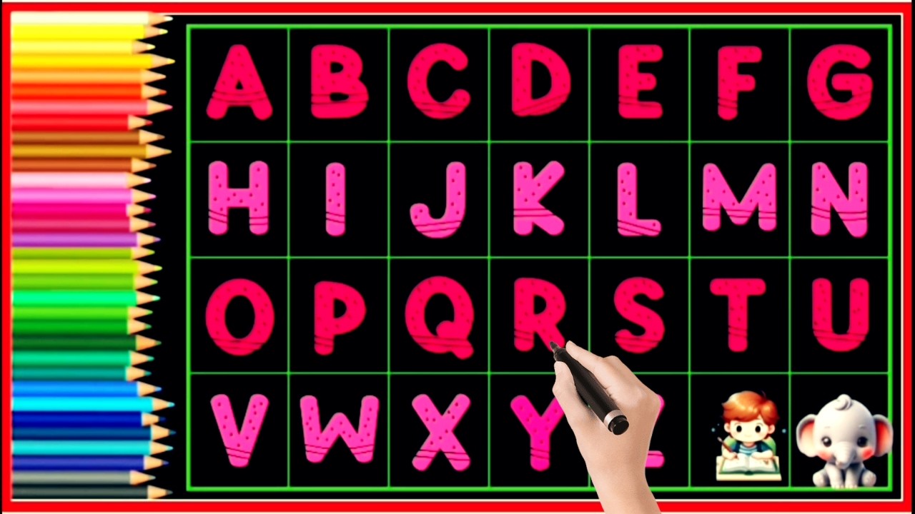 A for apple | abcd | Learn Alphabet | A to Z ABC phonics song nursery rhymes l Ep36