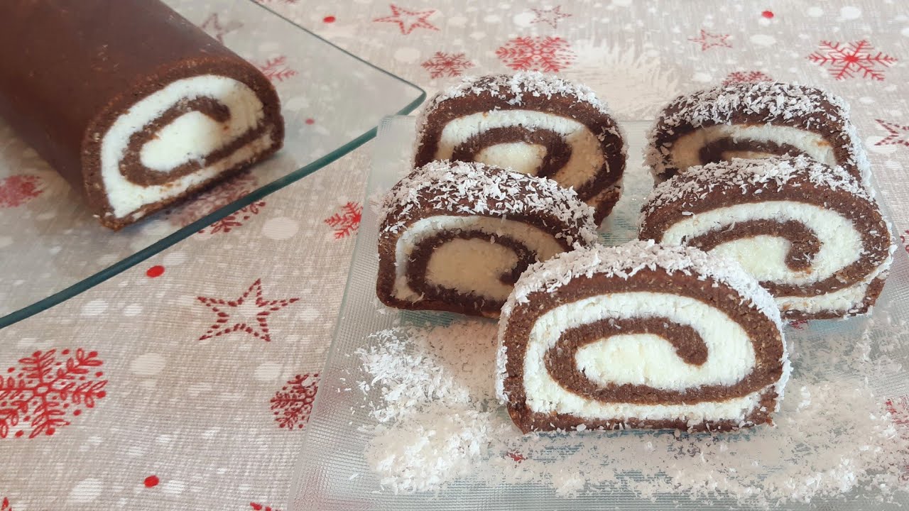 KOKOS ROLADA BEZ PEČENJA I KUHANJA 🥥🍫