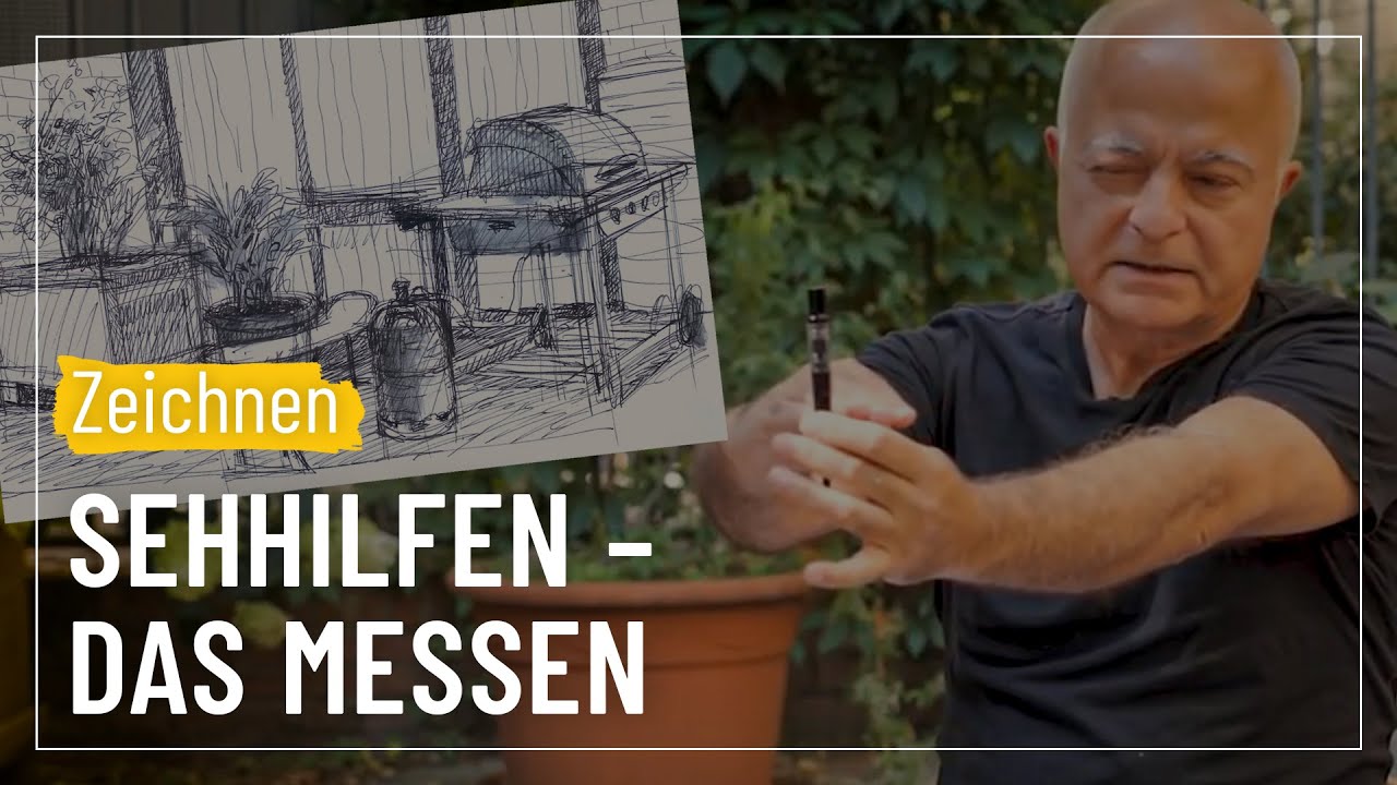 Zeichnen lernen mit Sehhilfen - Das Messen | Sehen & Gestalten #22 mit Yadegar Asisi