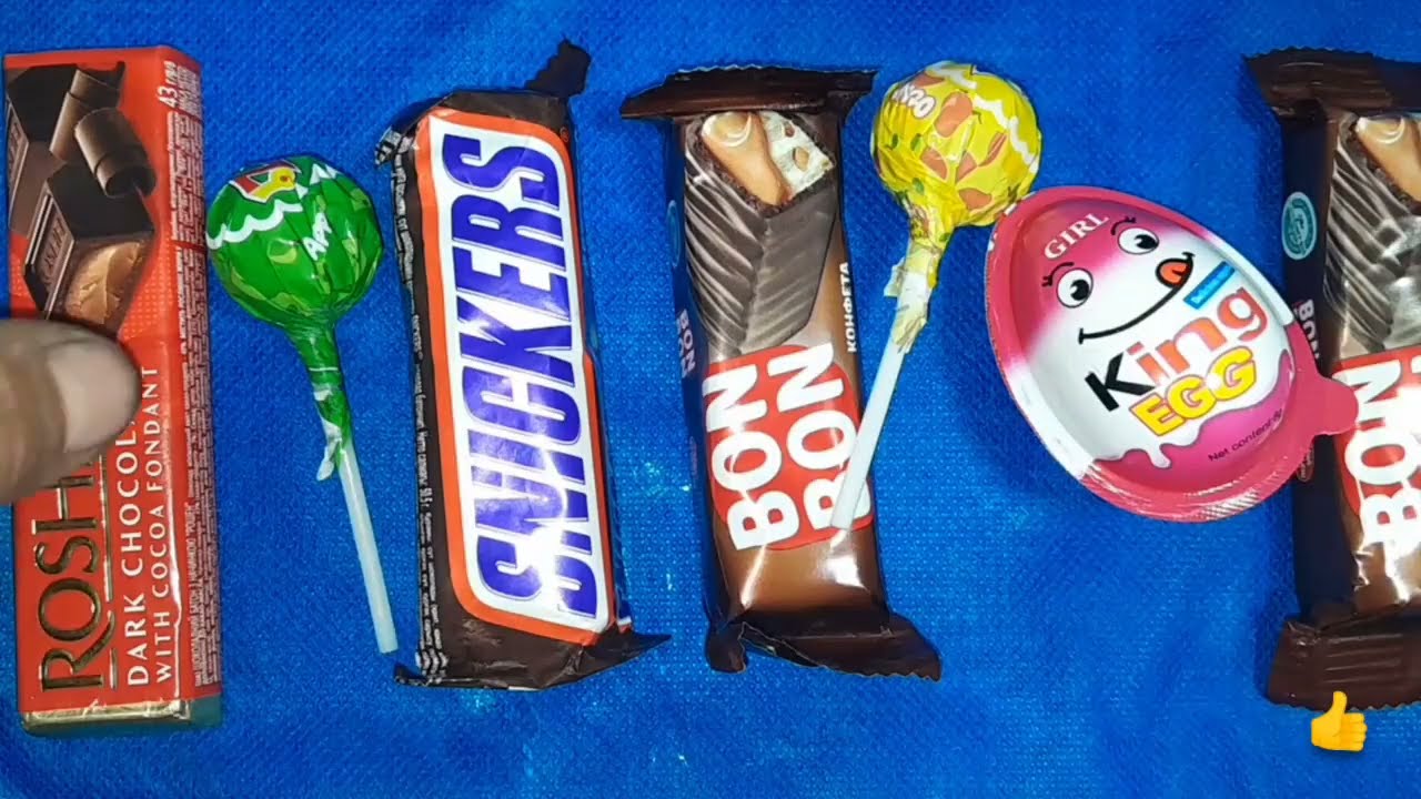 ASMR Most Popular Candys |  Some lost of colorful rainbow lollipop candy | chocolate eat 