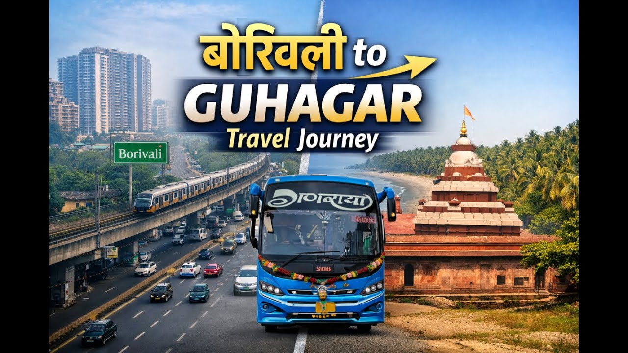 Borivali to Guhagar Scenic Journey 🚍 | Kashedi Tunnel Drive | Konkan Road Trip with Ganaraya Travel