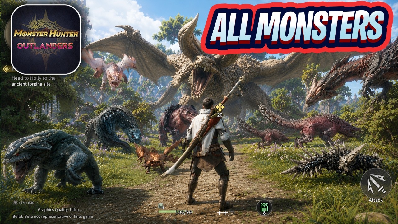Охота на ВСЕХ монстров в Monster Hunter Outlanders Mobile