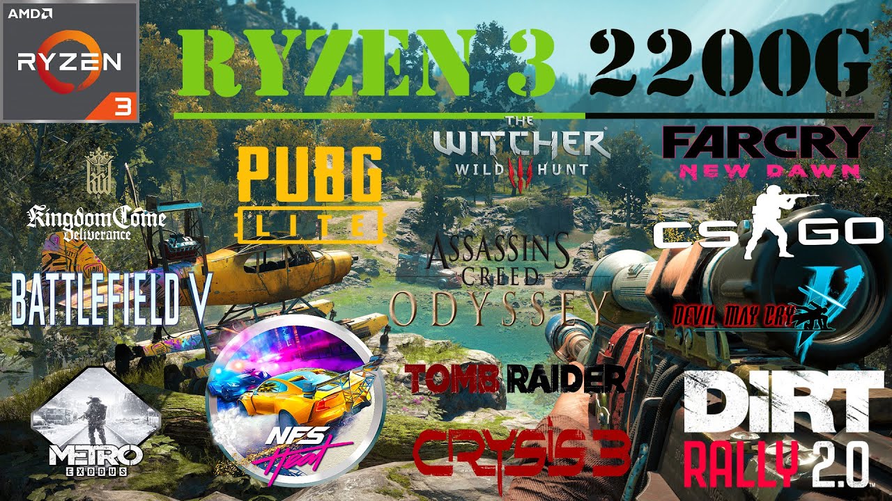 Ryzen 3 2200G Test in 16 Games Играем без видеокарты