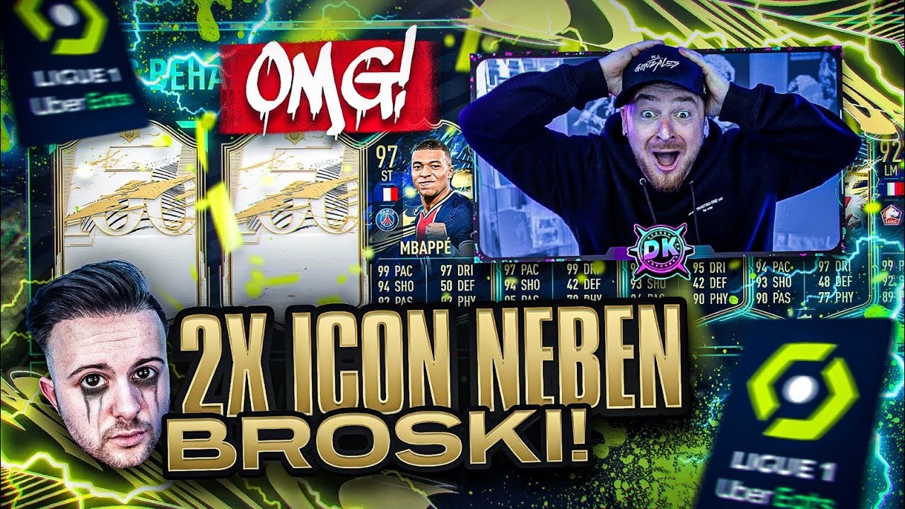 2x ICON NEBEN BROSKI GEZOGEN 😱 3x ICON + Saftige LIGUE 1 TOTS im PACK 🔥 FIFA 21  Pack Opening