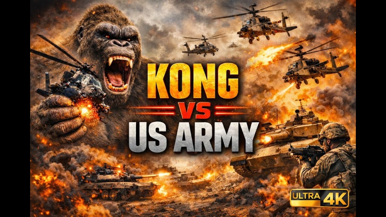 King Kong vs Military Forces | Ultimate War Scene HD Kong vs US Army Full Battle Scene | 2026 movies
