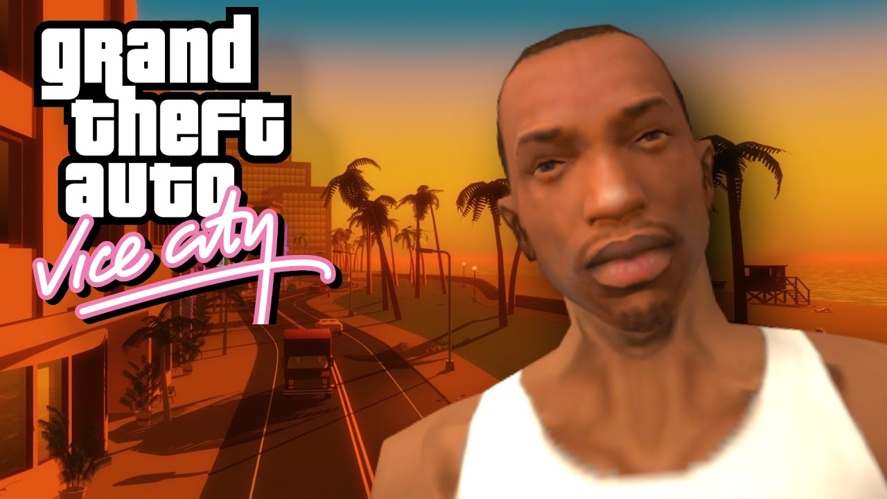 CJ играет в GTA Vice City