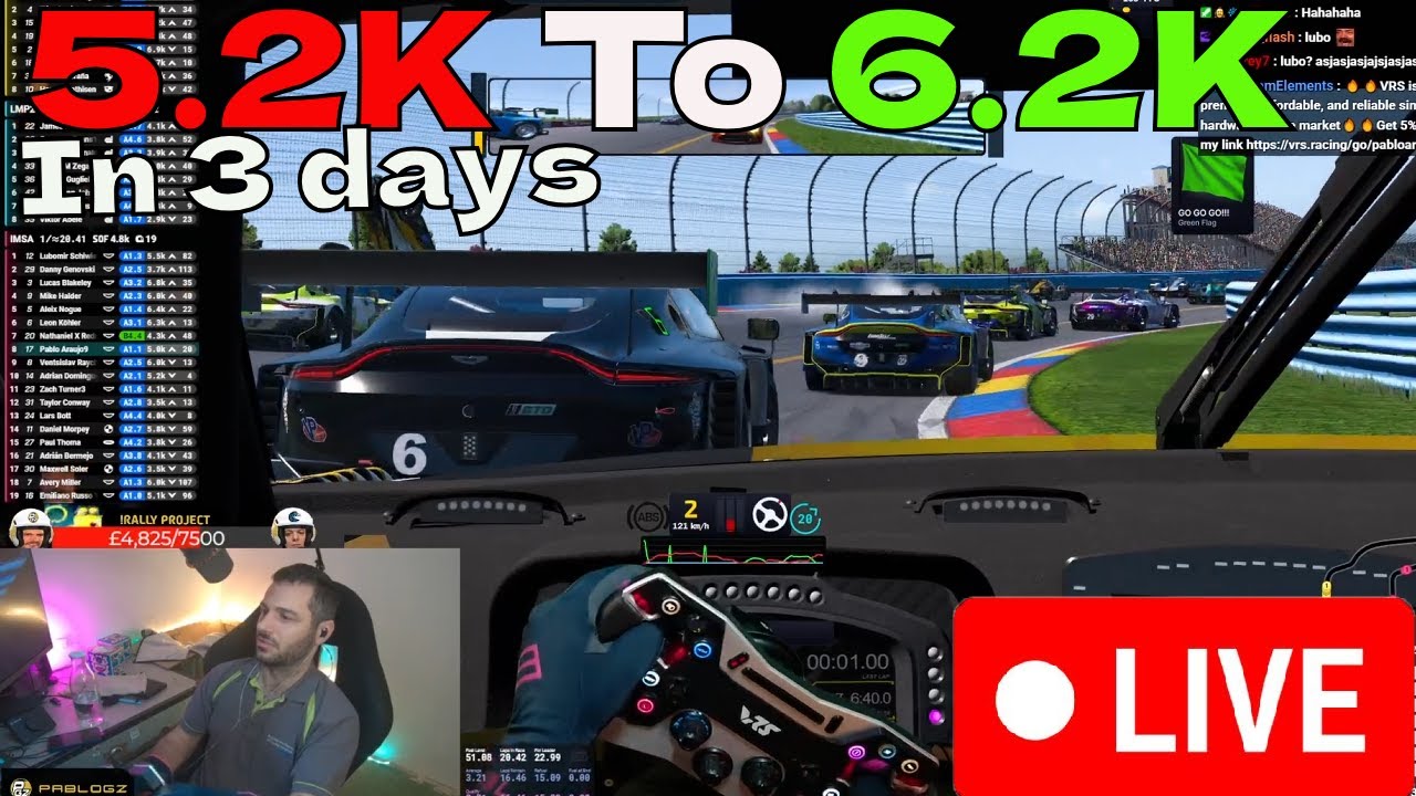 Day 1 iRacing IMSA Watkins Glen | 5.2K to 6.2k in 3 days