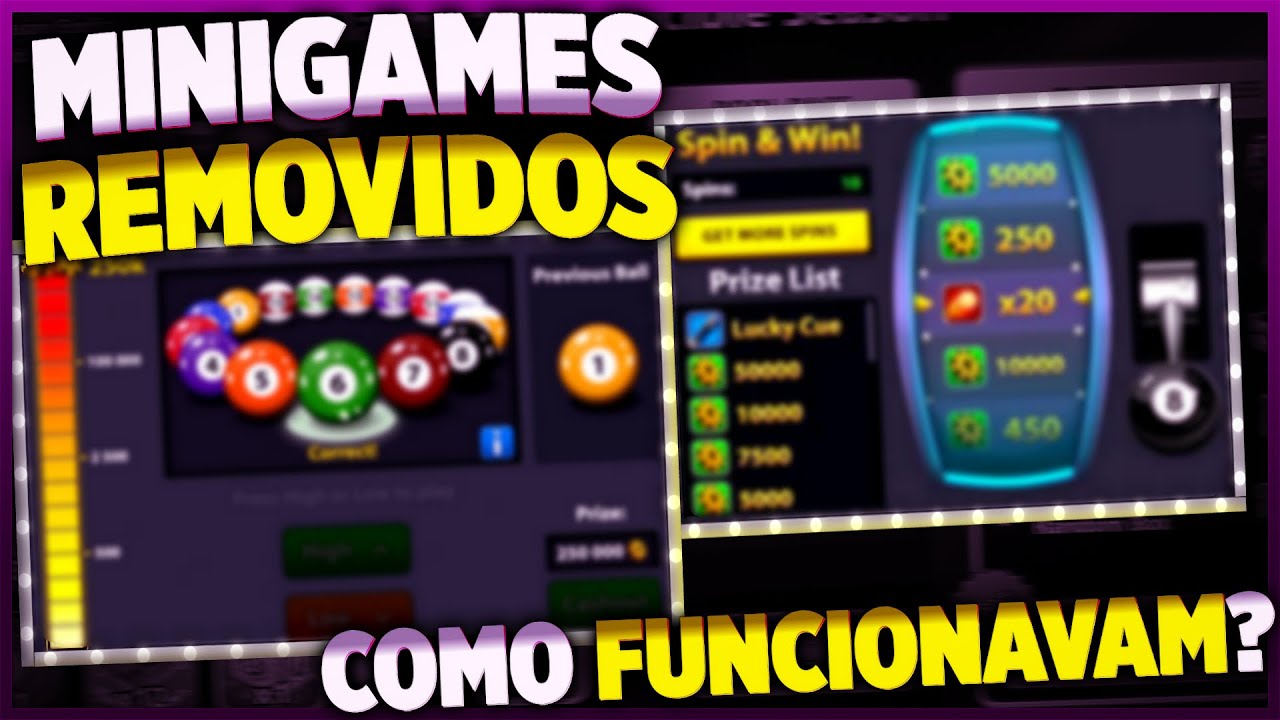 POR QUE?? ESSES MINIJOGOS FORAM REMOVIDOS DO JOGO E NUNCA MAIS VOLTARAM - 8 Ball Pool