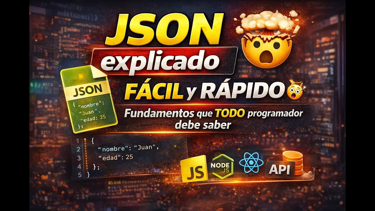 JSON explicado FÁCIL y RÁPIDO 🤯 | Fundamentos que TODO programador debe saber
