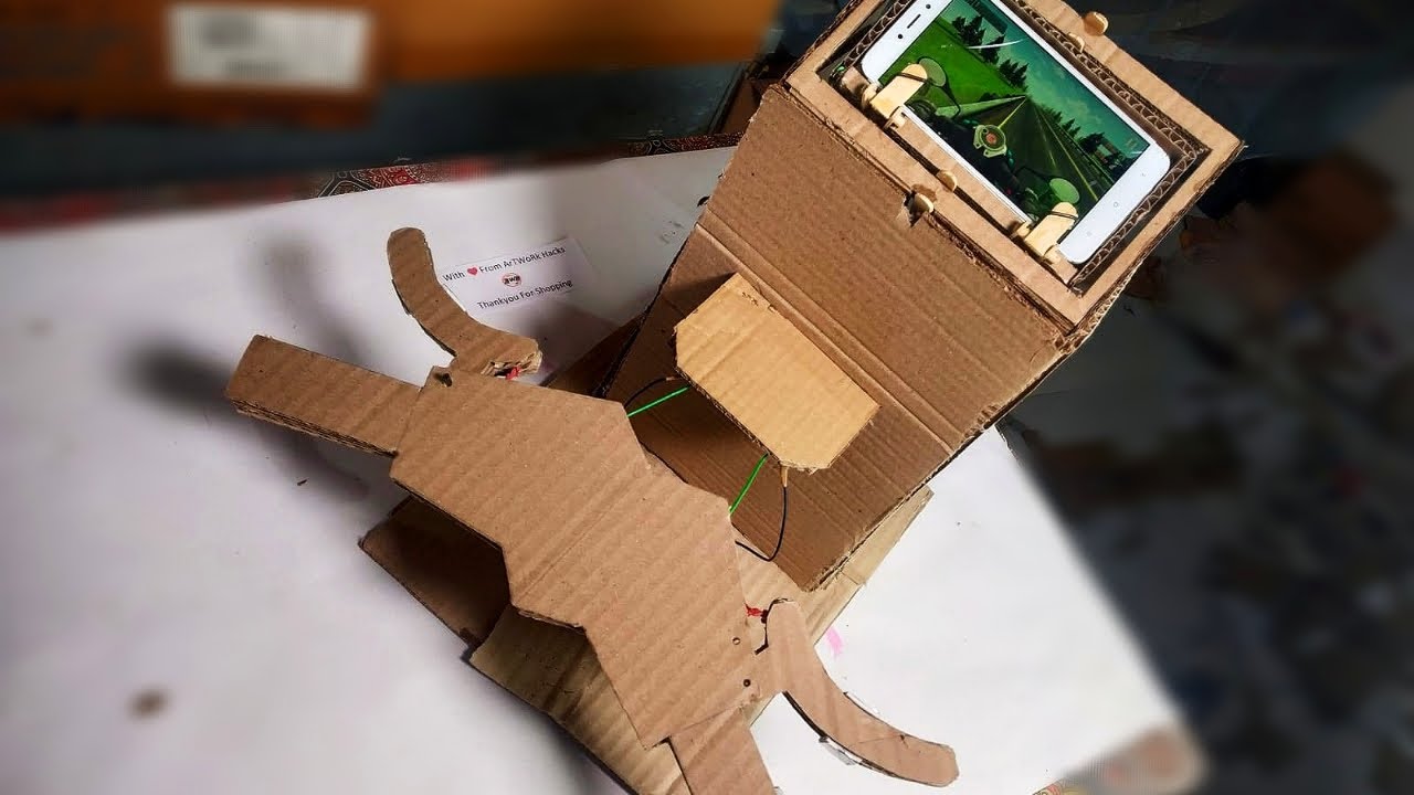 How to make bike steering from cardboard || bike simulator
