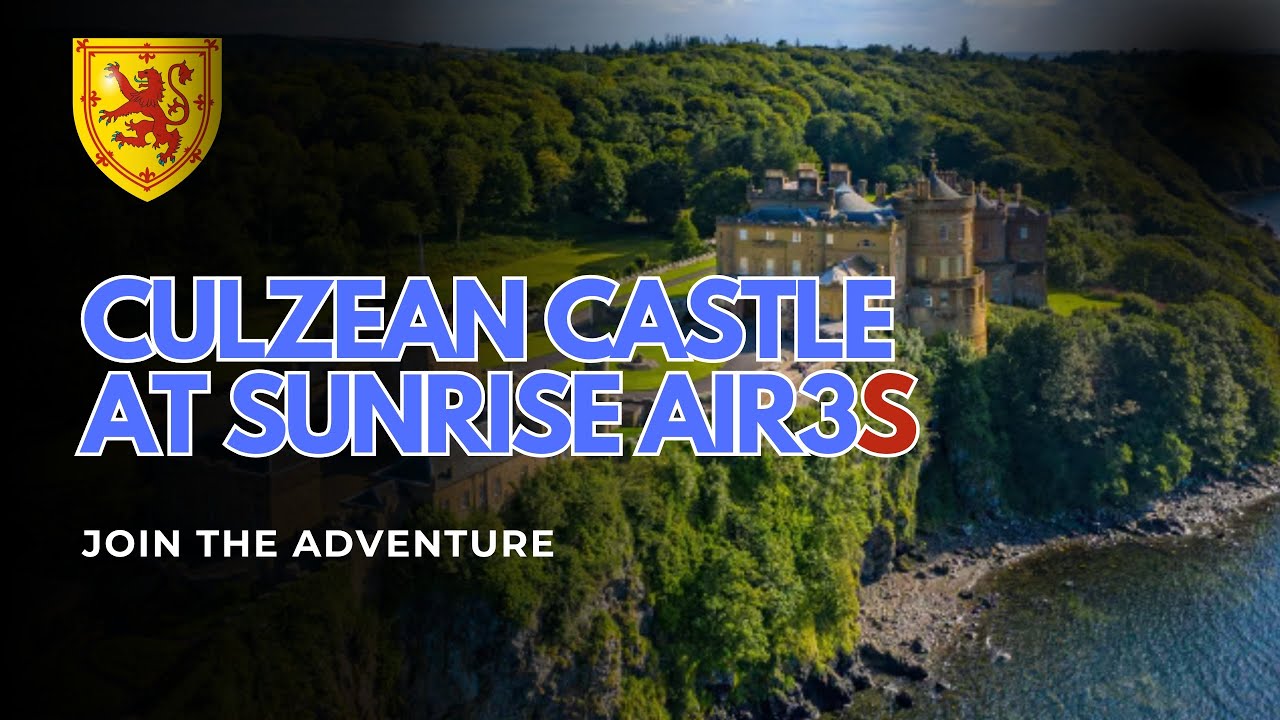 🌄 DJI Air3s Over Culzean Castle at Sunrise : Scotland’s Coastal Majesty in 4K 🏰✨