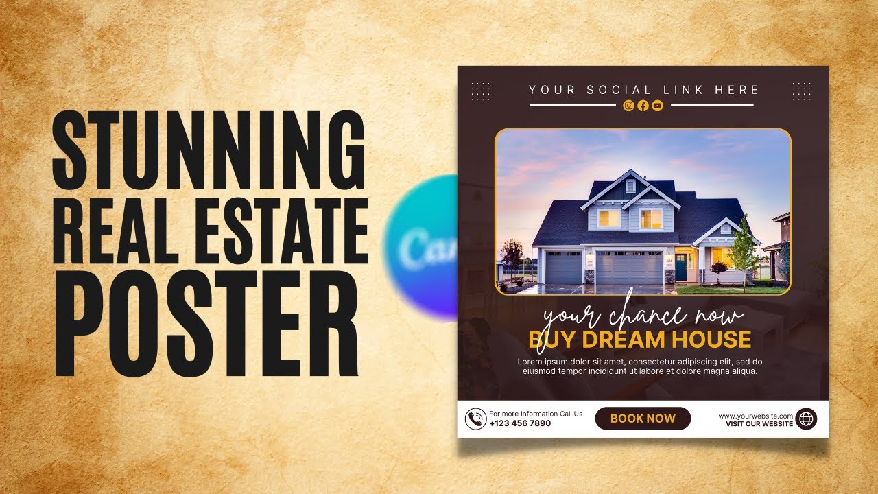 Canva Tutorial: How to Create a Stunning Real Estate Poster Using Canva - playwithcanva