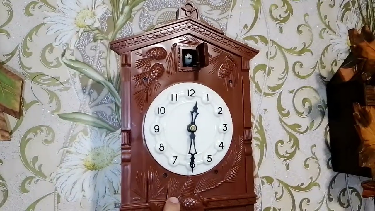 Часы кукушка новые в коробке с документами  карболитовые  1980 г. ( часть 2 работа)