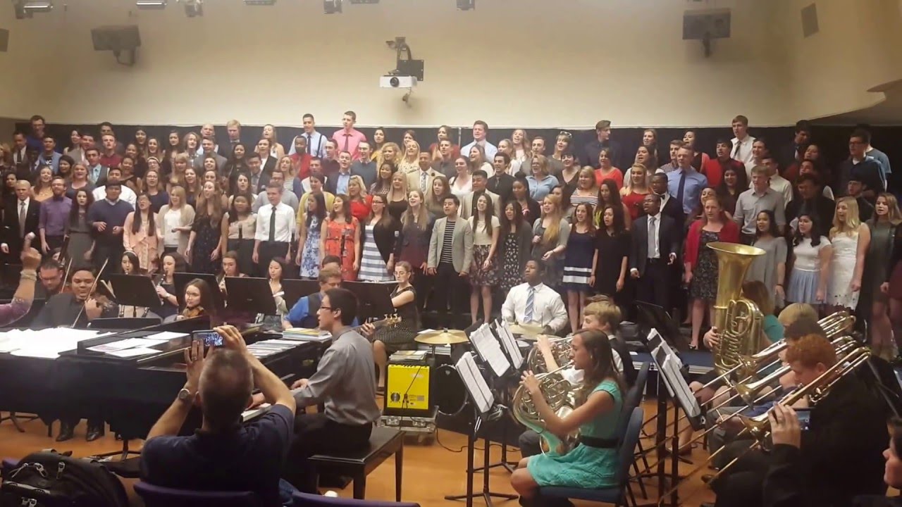 BCHS with the CBU large choir, God