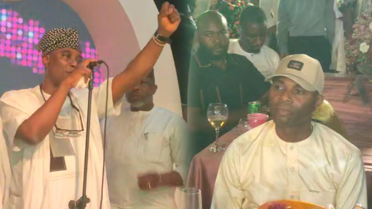 K1 De Ultimate wita Mustafę Sego i MC Oluomo na uroczystości z okazji 80. urodzin Olori Aramide O...
