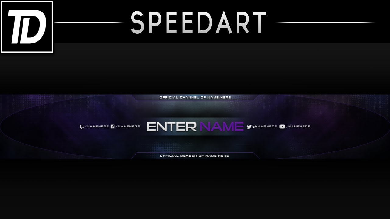 Clean 2D YouTube Banner | Photoshop Speed Art
