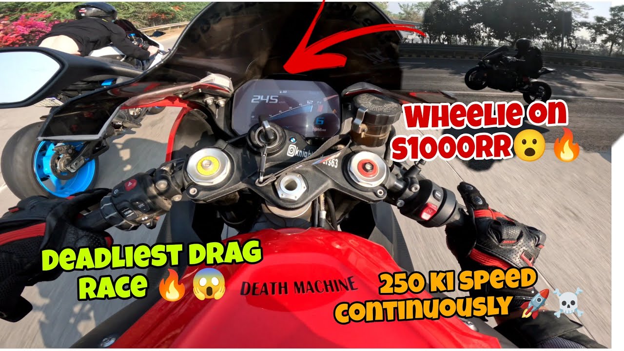 Crazy Sunday ride wheelie on Bmw S1000rr 🔥😱Drag race with brothers on bmw s1000rr let's see who wins