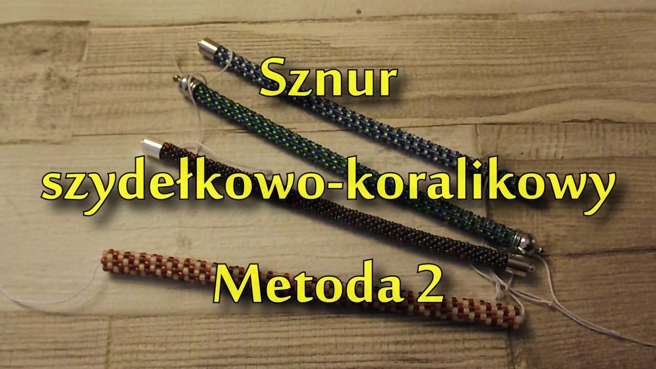 Sznur szydełkowo-koralikowy metoda 2 - Szydełkowanie bez tajemnic