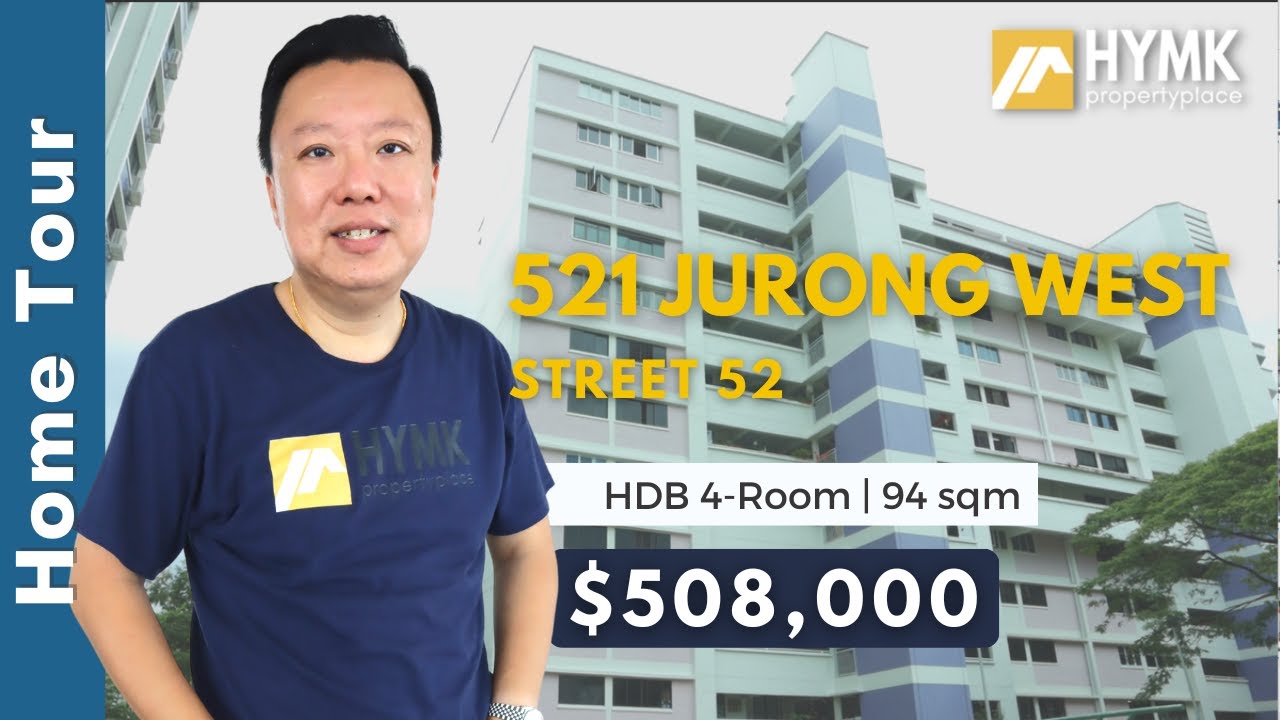 521 Jurong West | 4-Room HDB | Corner Unit With Privacy, MRT And 2 Food Centers | Home Tour ($508K)