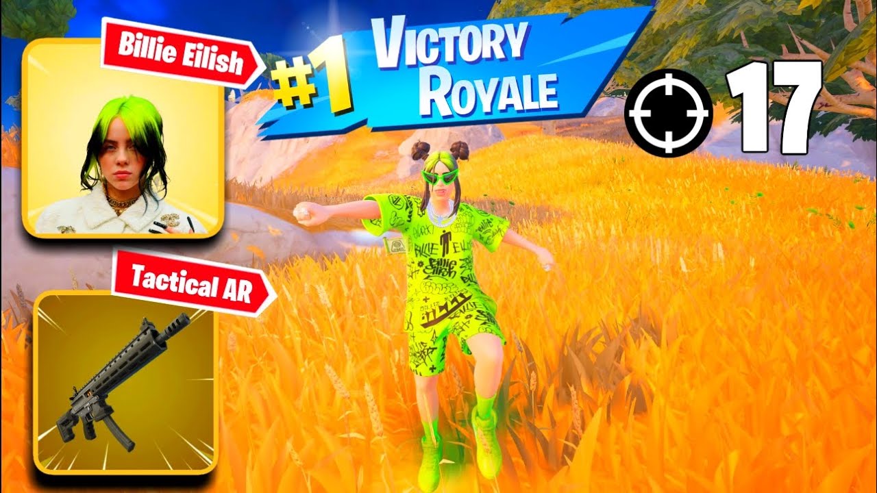 High Elimination Solo Win Gameplay | NEW BILLIE EILISH SKIN | Fortnite Ch5 S2 Zero Builds