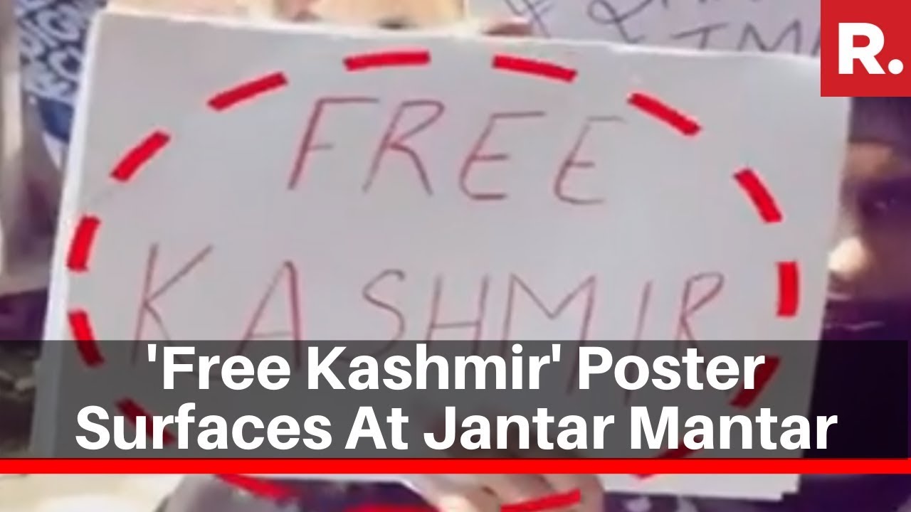 'Free Kashmir' Poster Surfaces At Jantar Mantar's Anti-CAA Protest
