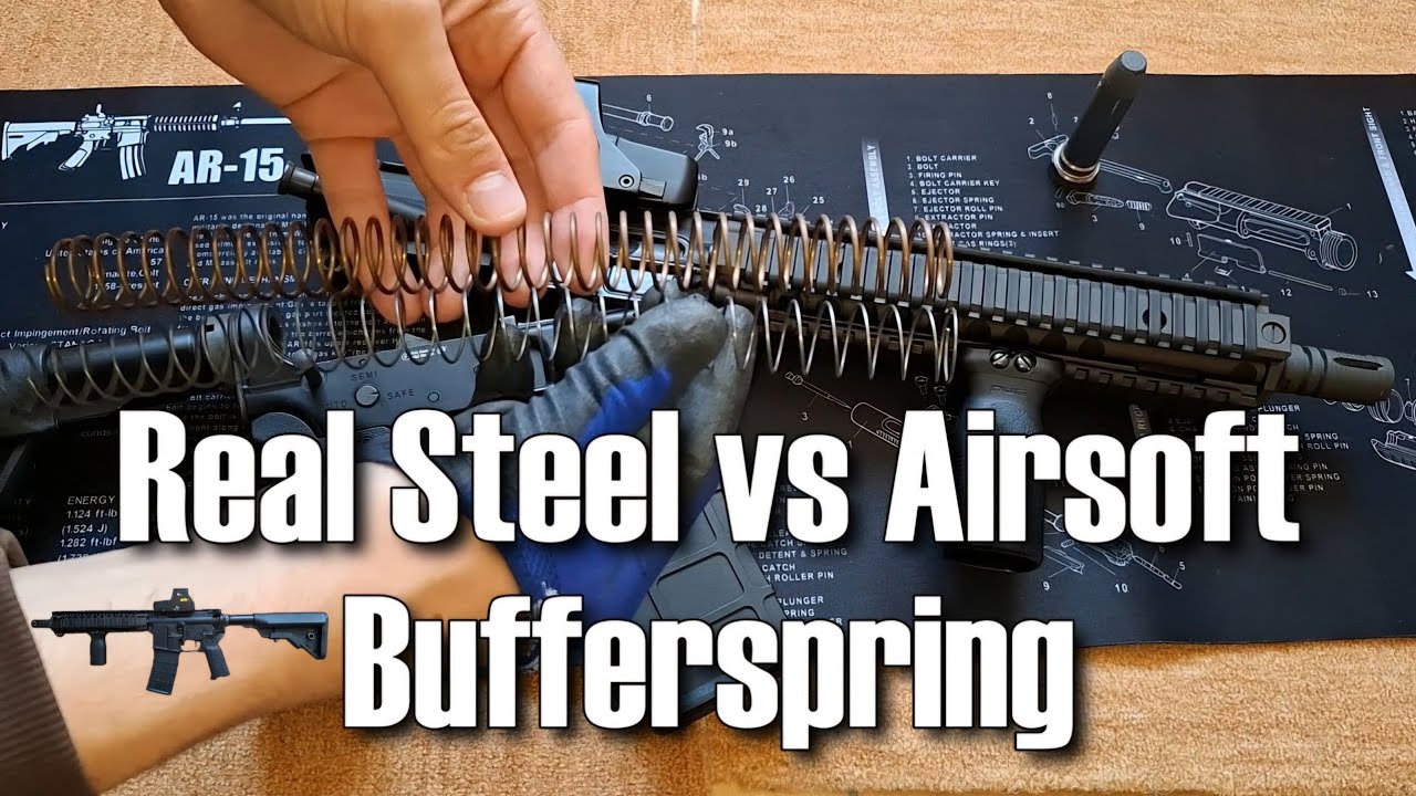 Real Steel Bufferspring vs Airsoft | GHK MK18 Real Steel Parts #3