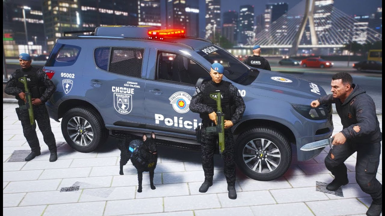 OPERA&Ccedil;&Atilde;O COM C&Atilde;ES | OCORR&Ecirc;NCIA + DISPAROS | PMESP | GTA 5 POLICIAL