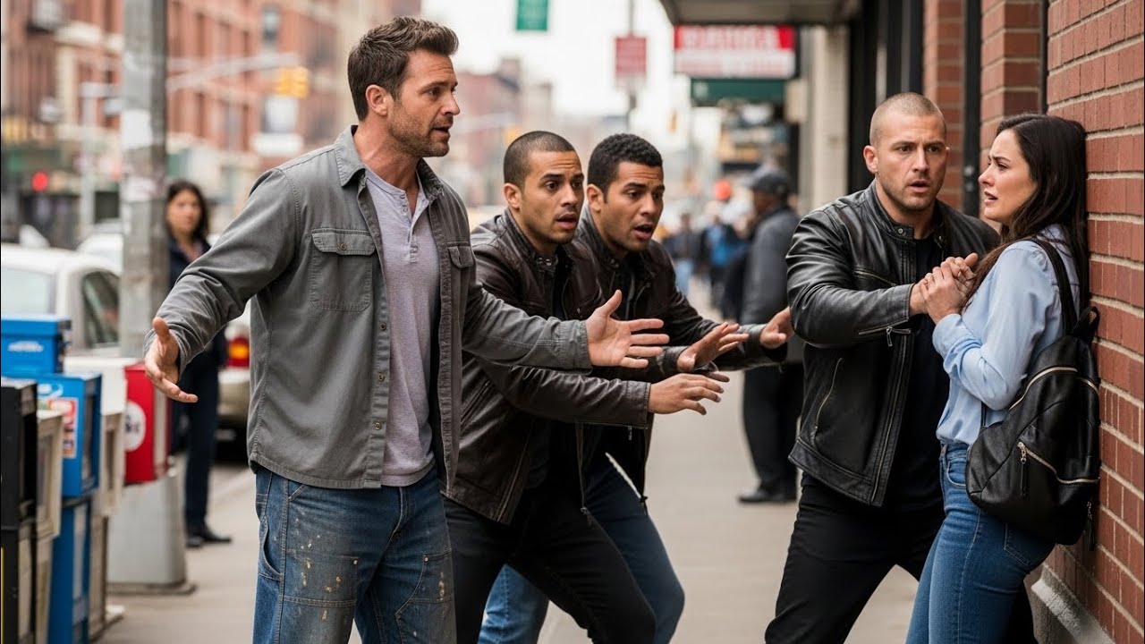 Single Dad Spots Thugs Harassing a Woman… What He Did Next Froze the Entire Street in Seconds