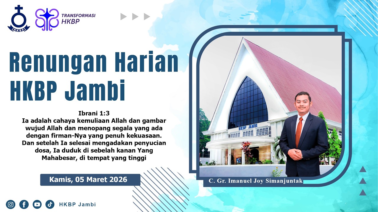 Renungan Harian HKBP Jambi, Kamis 05 Maret 2026