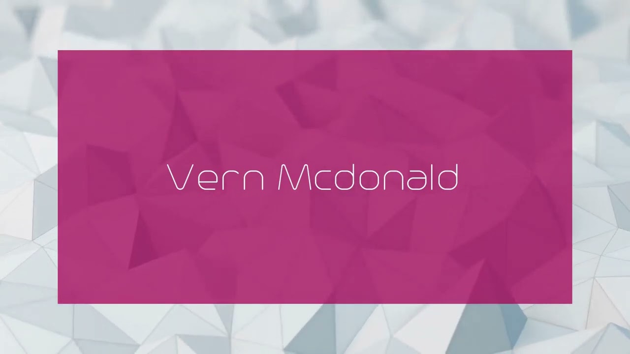 Vern Mcdonald - appearance