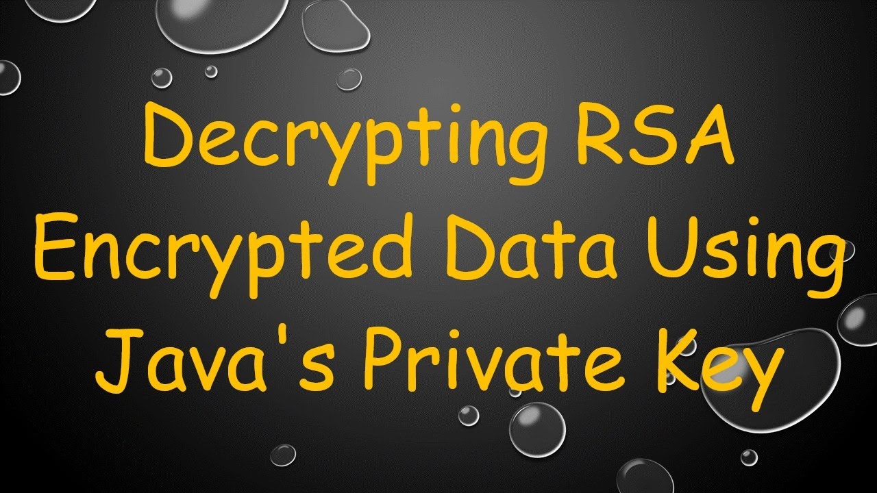 Decrypting RSA Encrypted Data Using Java's Private Key