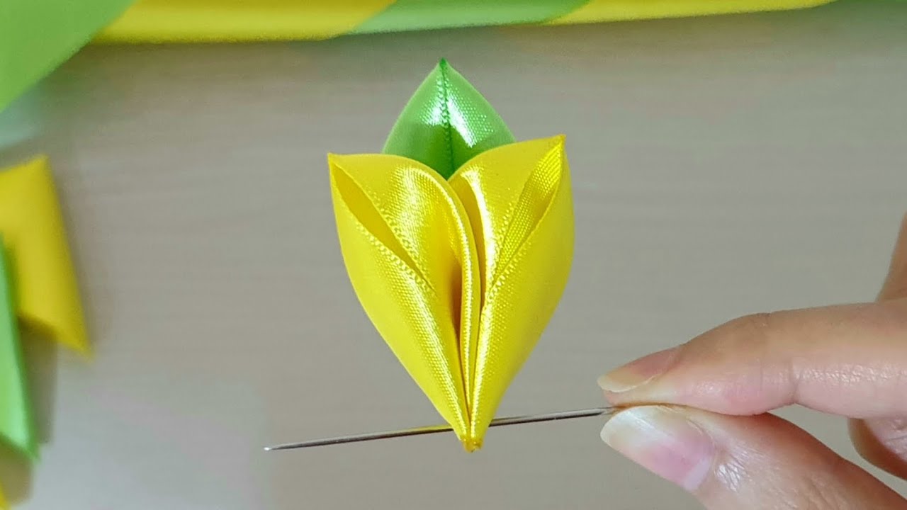 Amazing Ribbon Flower Work - Hand Embroidery Flowers Design - Sewing Hacks - Easy Flower Making